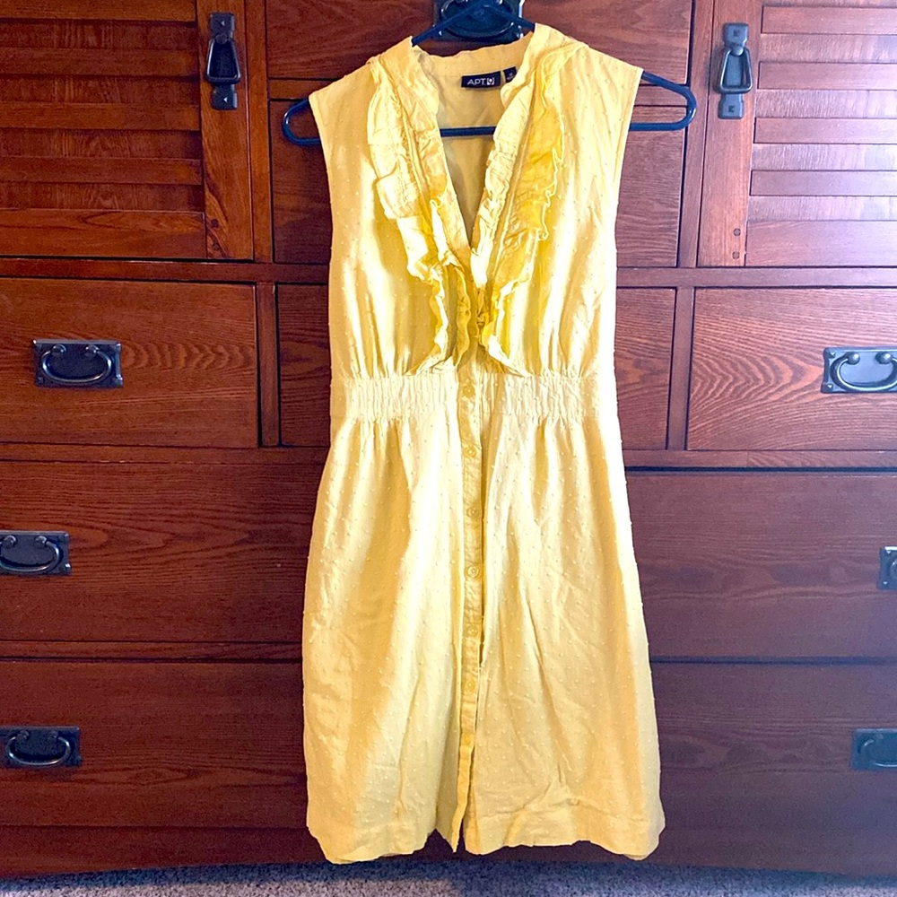 Yellow sleeveless dress